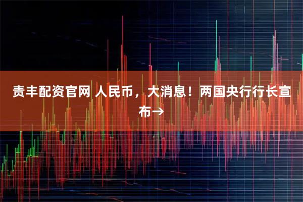 责丰配资官网 人民币，大消息！两国央行行长宣布→