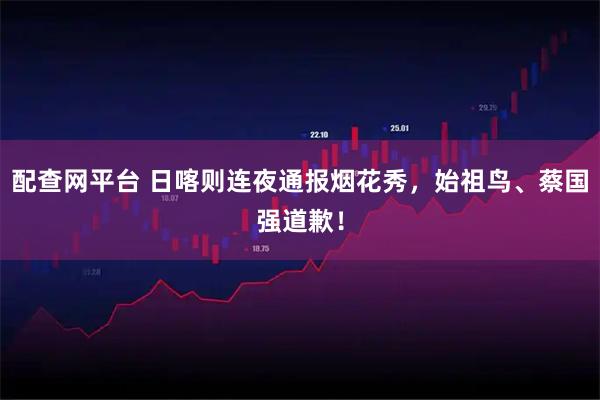 配查网平台 日喀则连夜通报烟花秀，始祖鸟、蔡国强道歉！