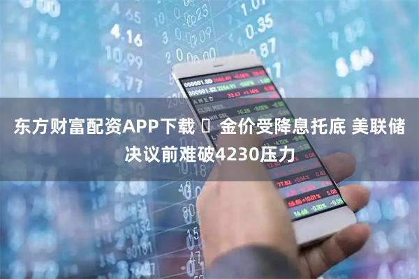 东方财富配资APP下载 金价受降息托底 美联储决议前难破4230压力